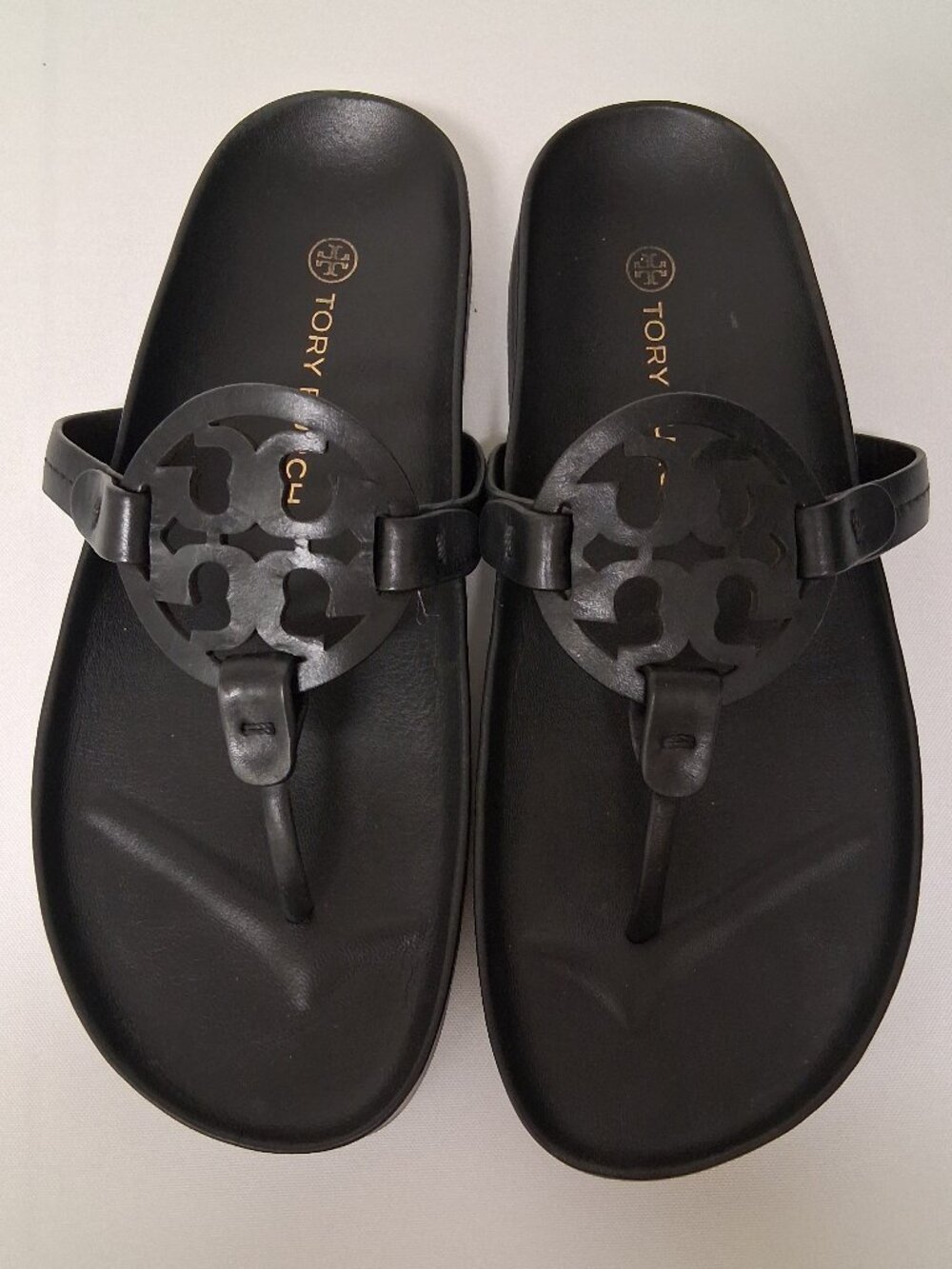 Authentic Tory Burch Miller Cloud sandals  Size 8 1/2 Gently Used